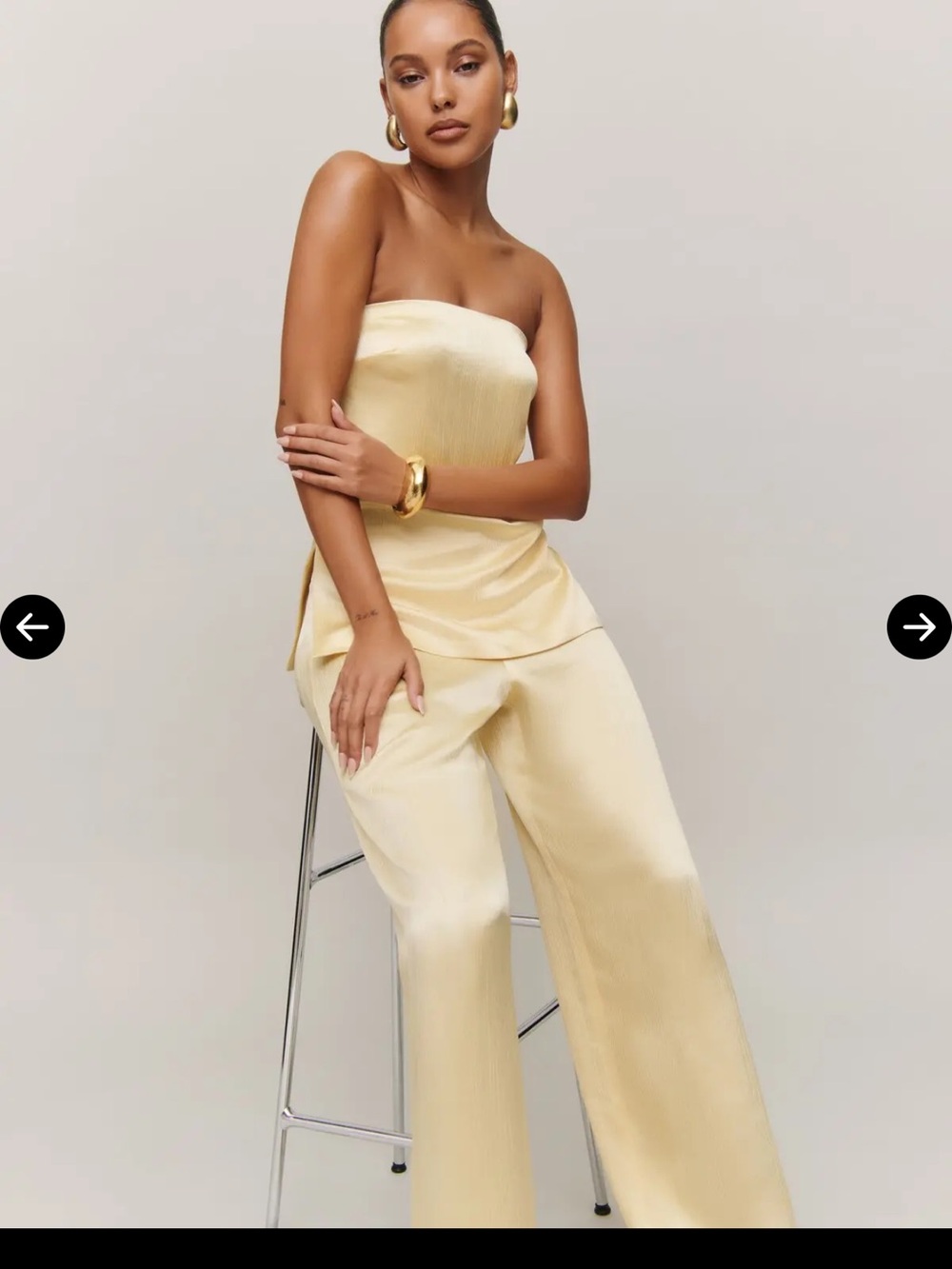 Reformation Alleia Crinkle Two-Piece Set Size 2